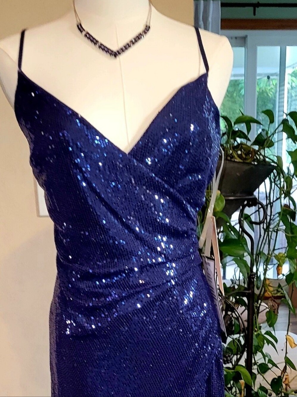 Emerald Sundae Navy Blue Sequin Dress